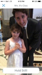 Eowyn and Prime Minister Trudeau.